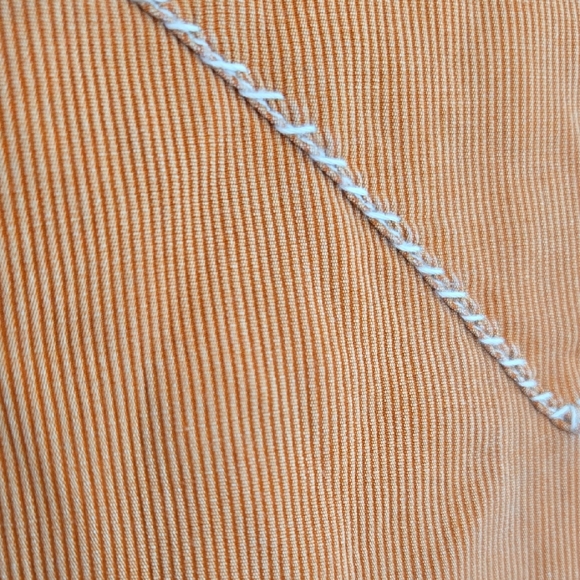 Ryan Micheal Silk/Cotton Women's Button Down Western Shirt, pumpkin Orange - Picture 11 of 14